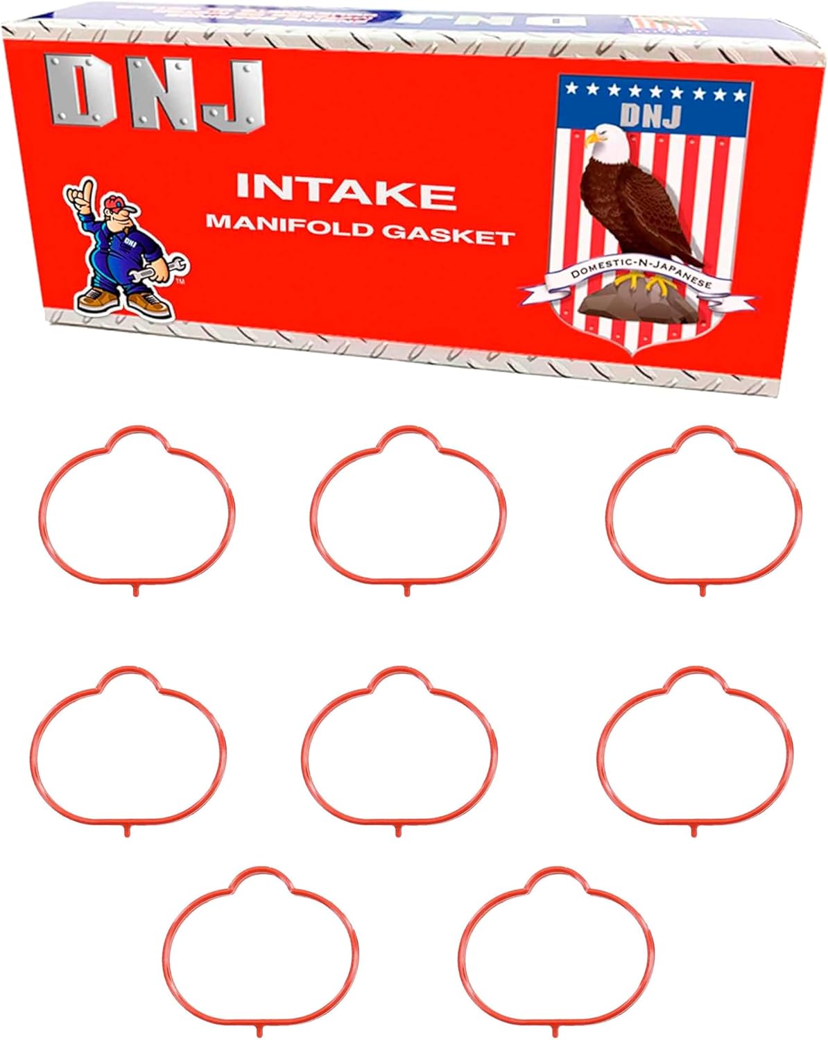 DNJ IG649 Intake Manifold Gasket Set for 2004-2017 Infiniti, Nissan Armada, NV2500, NV3500 5.6L V8 32V DOHC 5552cc