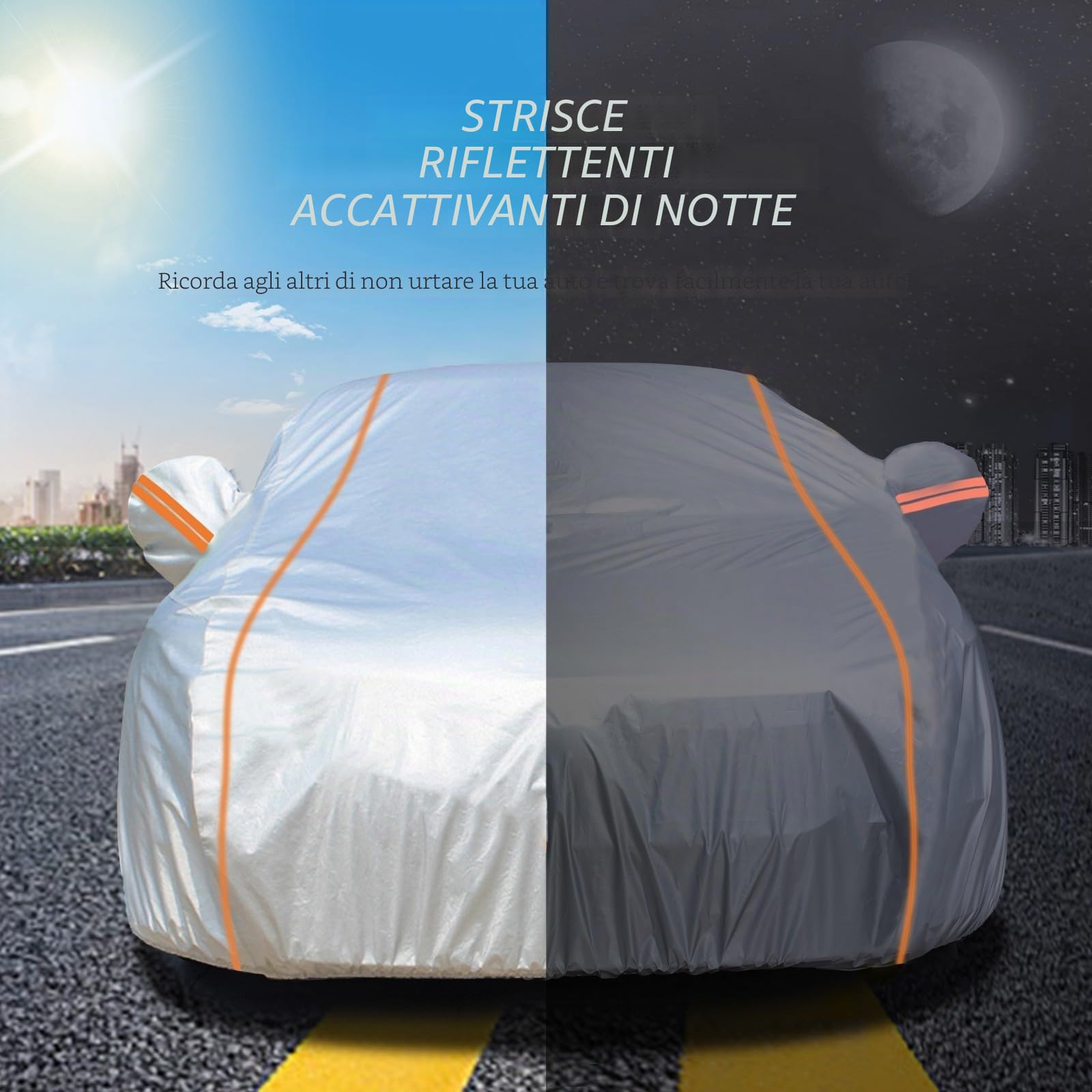 Telo copriauto da esterno per Lancia Musa(2004-2012),Copertura per auto impermeabile antivento antigraffio telo copriauto Adatto a tutte le stagioni