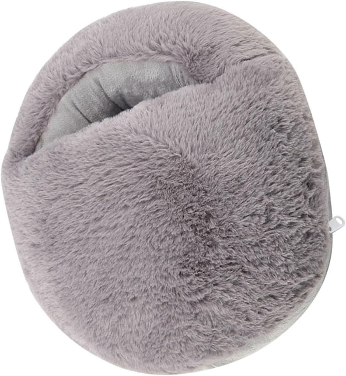 Premium Plush Fabric Electric Foot Warmer Cushion, 50-60 USB Heating, for Winter Office Heating Slippers Shoes (Gray)