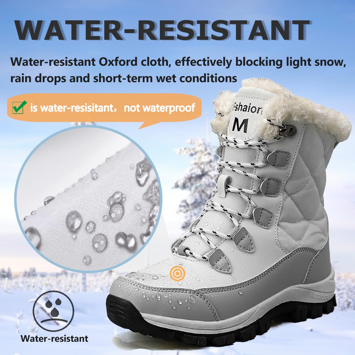 Botas de Nieve Mujer Antideslizantes Impermeables Tallas 36-41