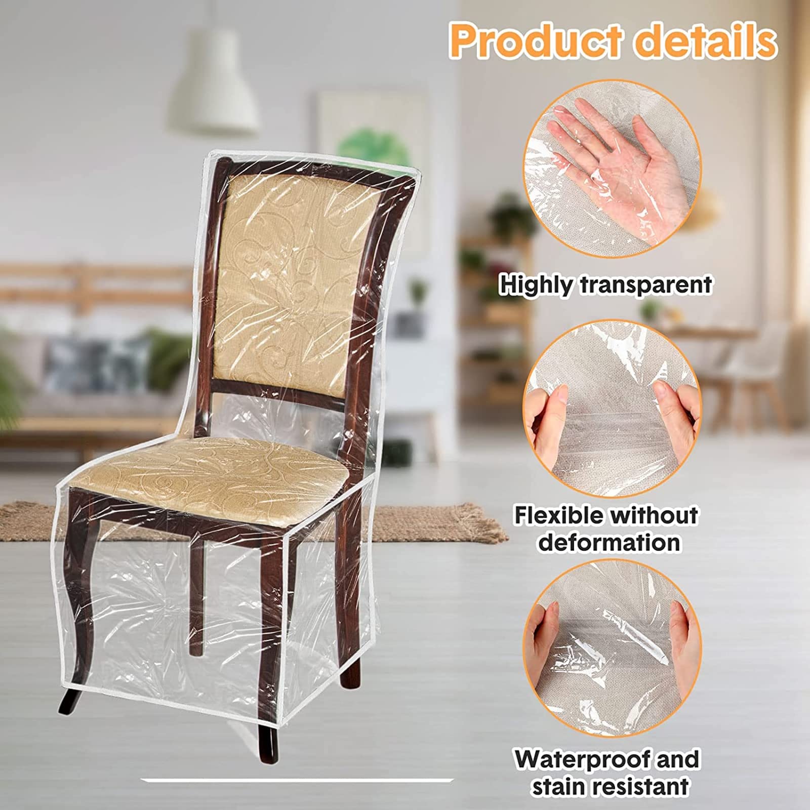 2 Protezioni Trasparenti Per Schienali Sedia Da Parrucchiere - PVC 51x40x12 Cm | Anti-Macchia E Impermeabili - Foto 2