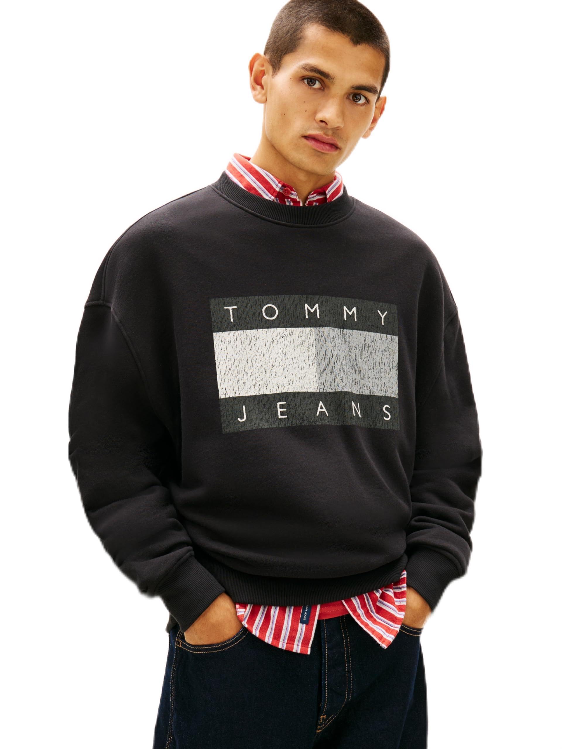 TJM 90S DISTRESSED FLAG CREW Sweatshirt Erkek