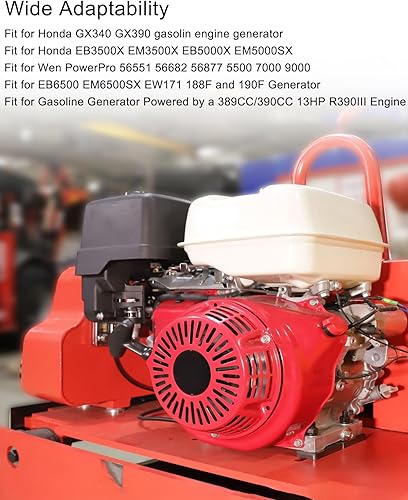 Miniatura 5 de Carburador apto para Honda EB3500X EM3500X EB5000X EM5000SX EB6500 EM6500SX EW171 GX340 GX390 Duromax XP10000E 18hp, generador de reemplazo P27-2