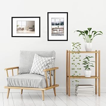 wyewye 30x40 Picture Frame, 30 x 40cm Wooden Photo Frame, Picture Frames 30cm x 40cm, with Plexiglass and Mount, Picture Frames for Only Wall Mount, Solid Wood, Black, Pack of 1