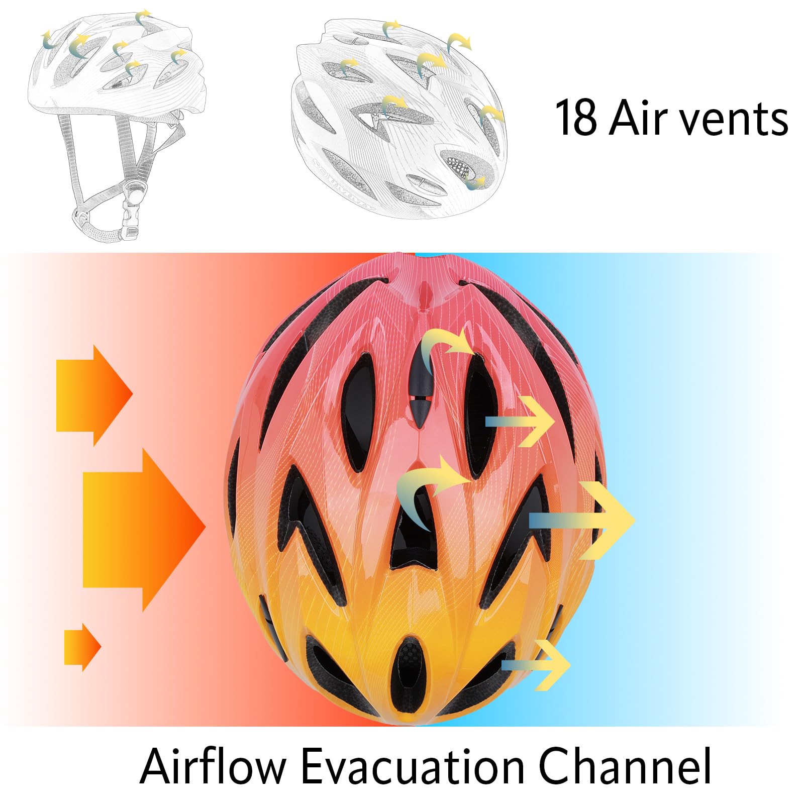 Bambini Casco da Bici Regolabile per 3-8 Anni - Circonferenza Testa 50-56 cm - Certificato CE per Bicicletta, BMX, Cycling, Skateboard - Ragazzi e Donna