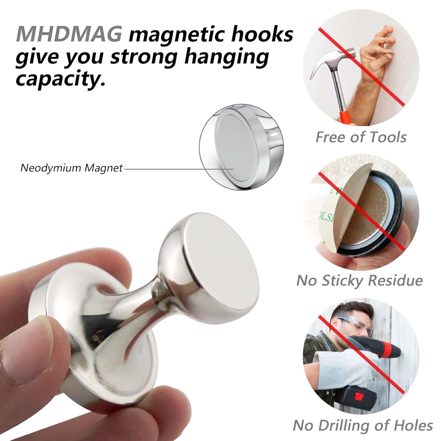 Coat Magnetic Hooks Heavy Duty Magnet Hanger