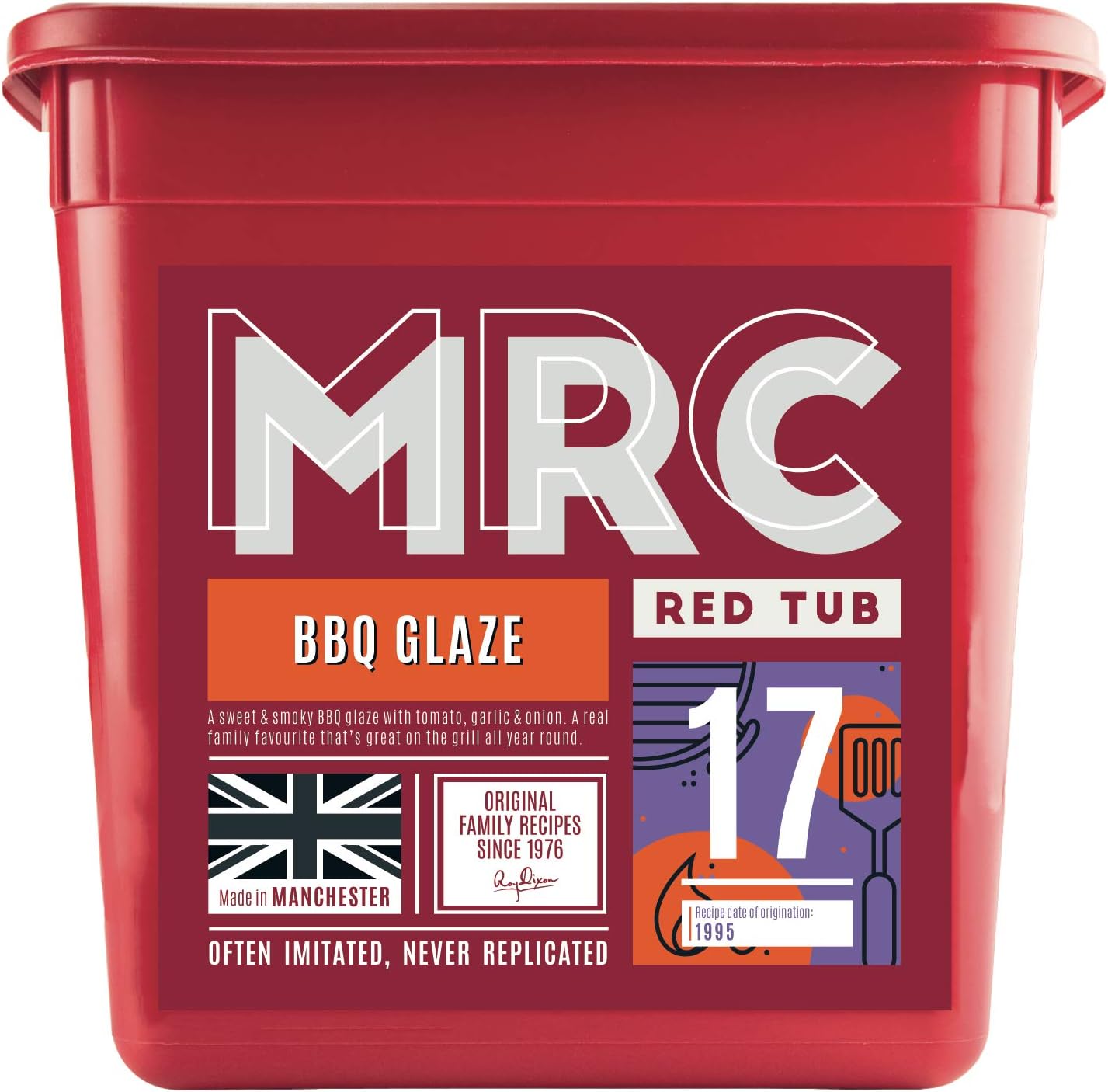MRC BBQ Glaze 2.5kg – Professional BBQ Seasoning for Meat, Poultry & Fish – Sweet & Smoky Bulk Marinade – Free from MSG, Preservatives & Artificial Additives – Made in Manchester