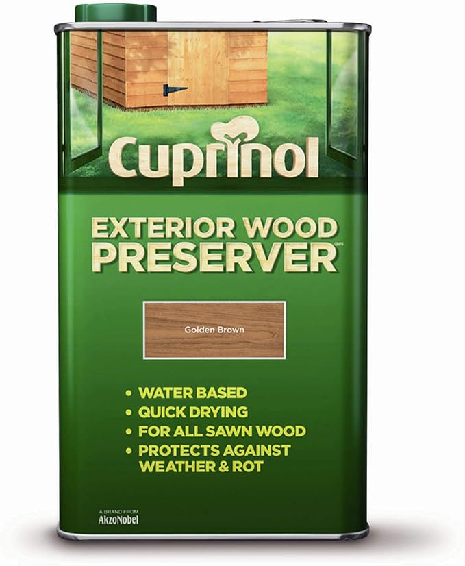 Cuprinol Exterior Wood Preservers Golden Brown 5L Amazon.co.uk DIY