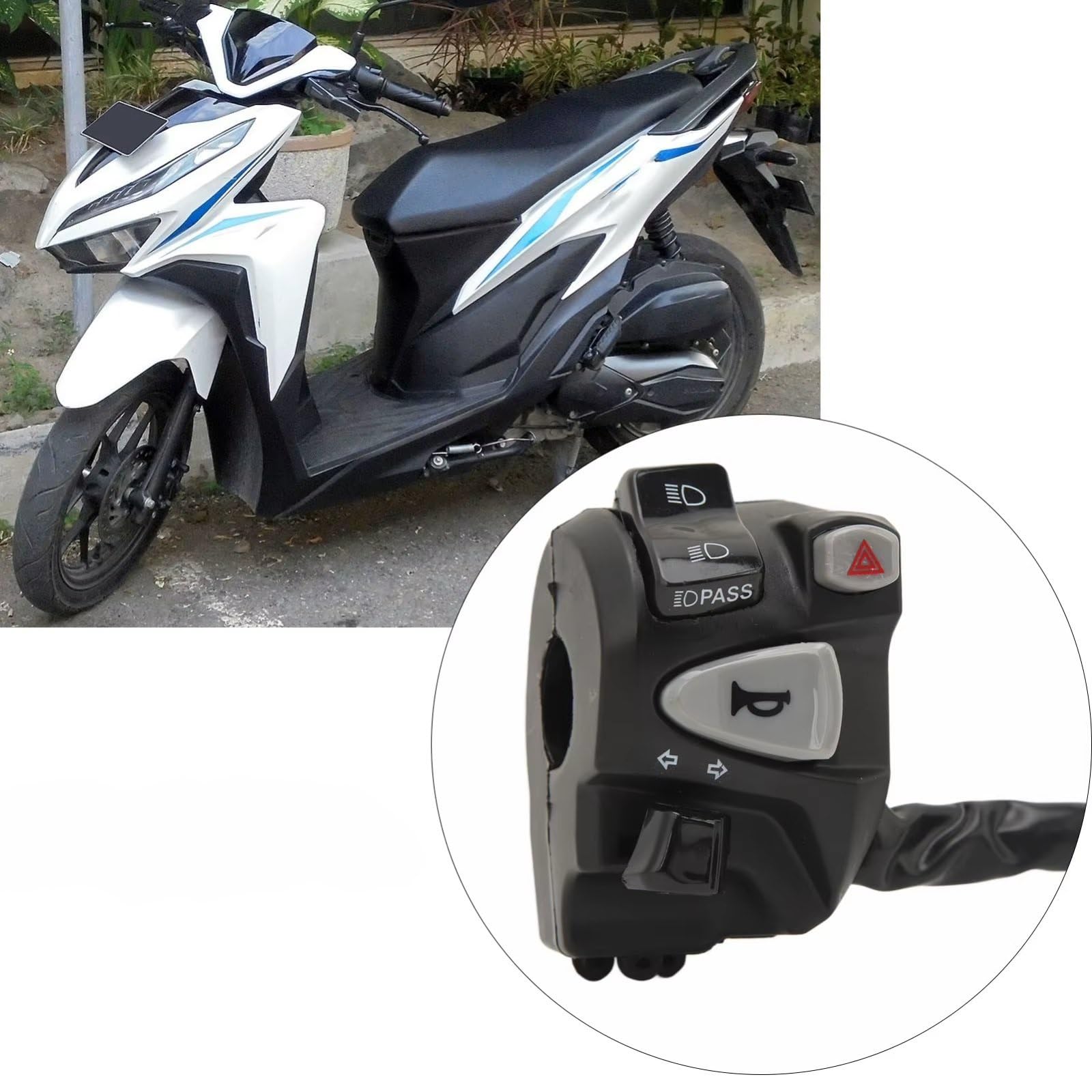 Controllo Manubrio Interruttore Moto Da 22mm Compatibile Con PCX125 Per PCX150 Manubrio Controllo Svolta Della Luce Pericolo Del Fascio Per Alto Basso Manubrio Kill Interruttore