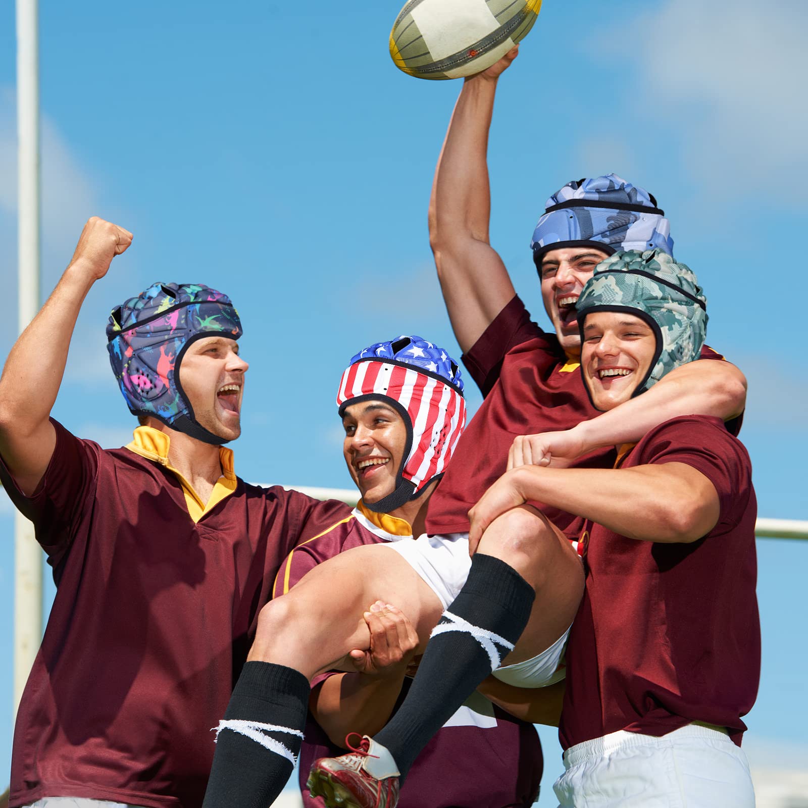 Soft Shell Helmet Cienfy Soft Shell Rugby Helmet - Padded EVA Foam