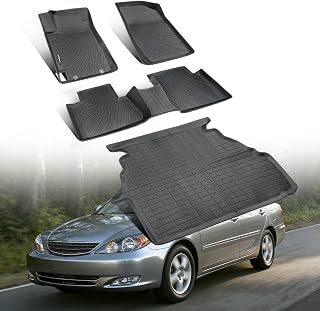 Compatible with Toyota Camry 2002-2006 (Sedan) CE/LE/SE/XLE Floor Mats & Cargo Liner,All Weather Protection TPE, Anti-Slip Floor Mats & Trunk Mat Fit for Camry 2002 2003 2004 2005 2006 Accessories