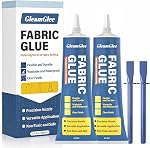 Fabric Glue Permanent, Extra Strong Fabric Adhesive, Washable Clear Clothing Glue for Clothes Repairs, Leather, Crafts, Upholstery, Material, Textile, Felt and Badges (50ml)