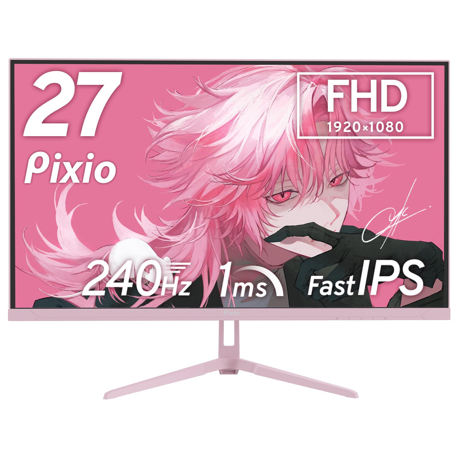 Amazon.co.jp: Pixio PX279 Wave Pastel Pink ゲーミングモニター 27