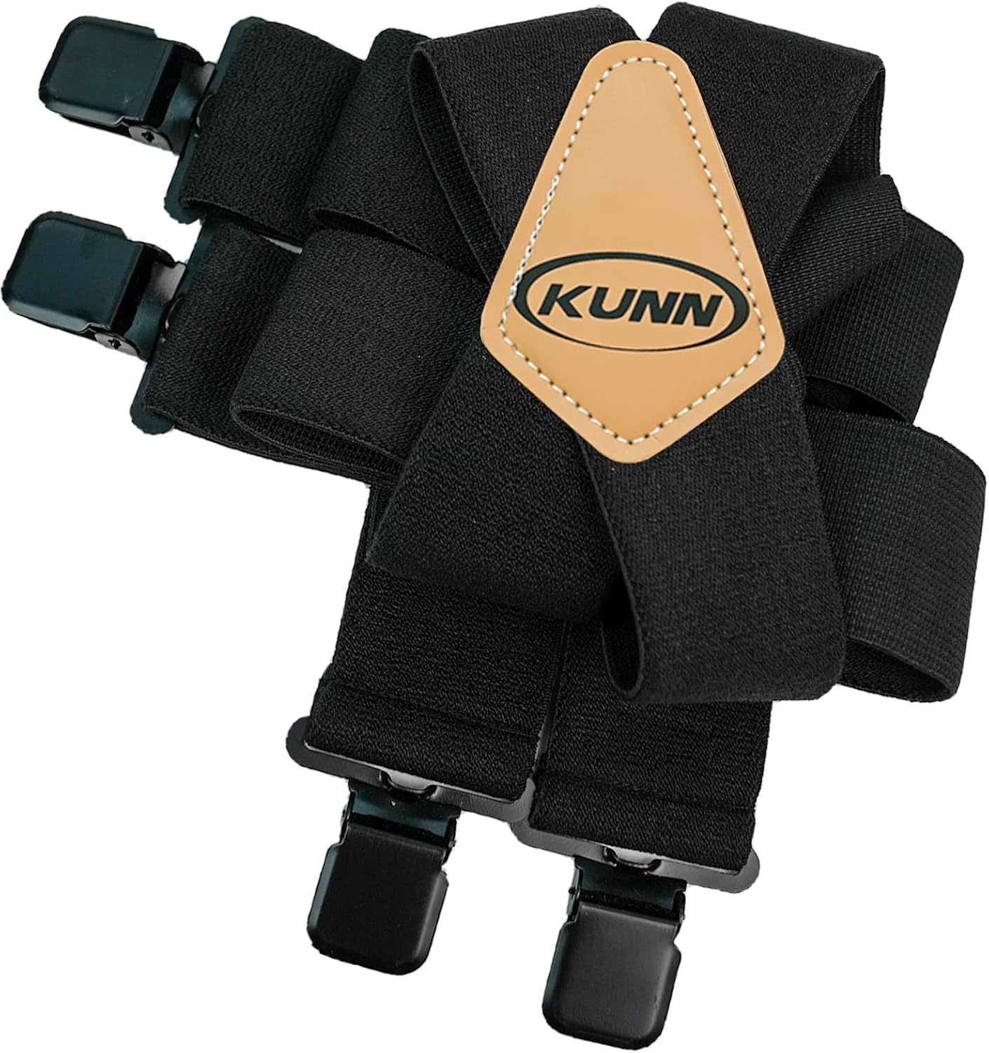 KUNN Mens Suspenders X-Back 2 Inch Wide Elastic Suspender Heavy Duty Clips Work Suspenders - Image 4