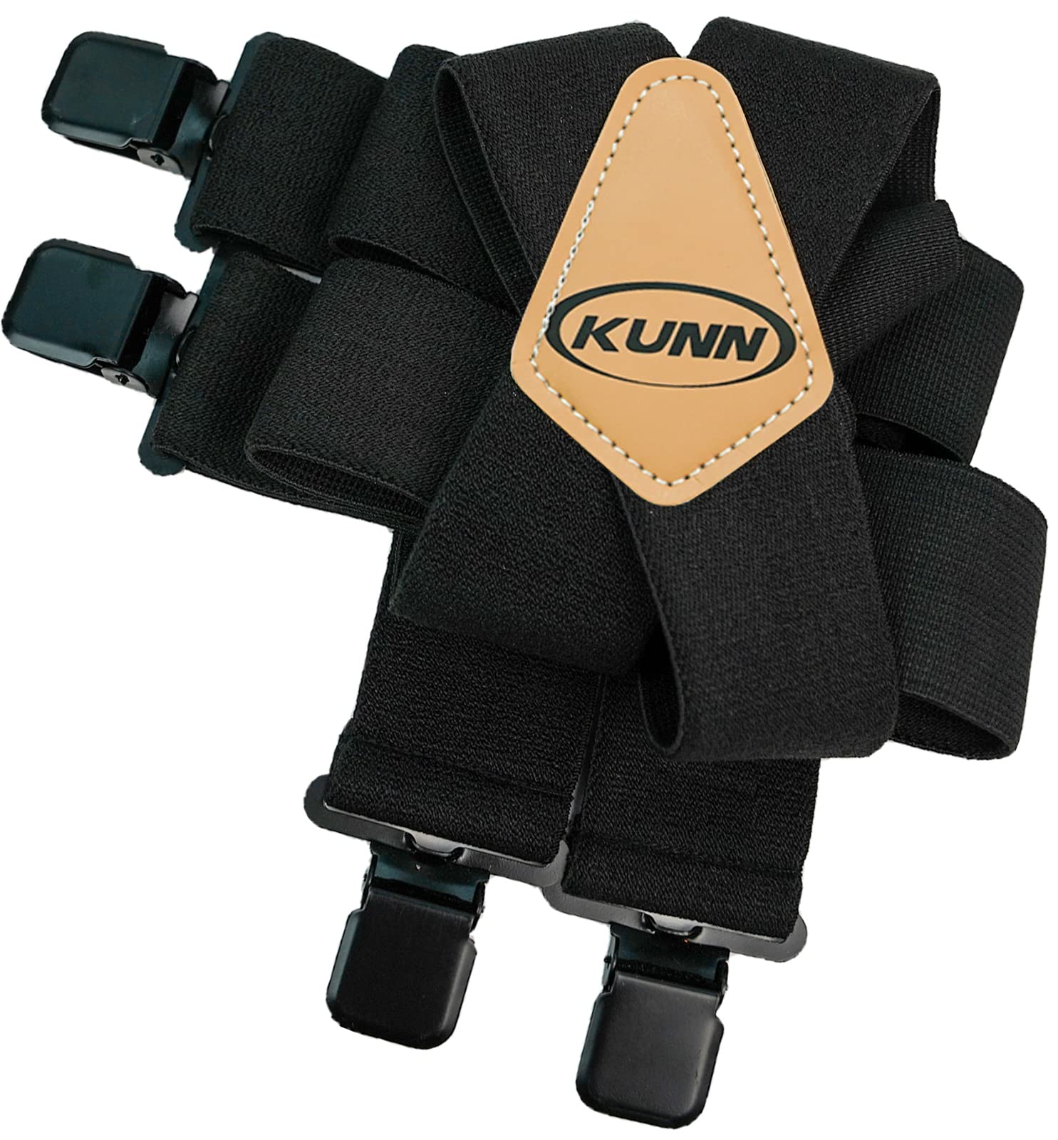 KUNN Męskie szelki X-Back 5 cm szerokie elastyczne szelki wytrzymałe klipsy robocze szelki