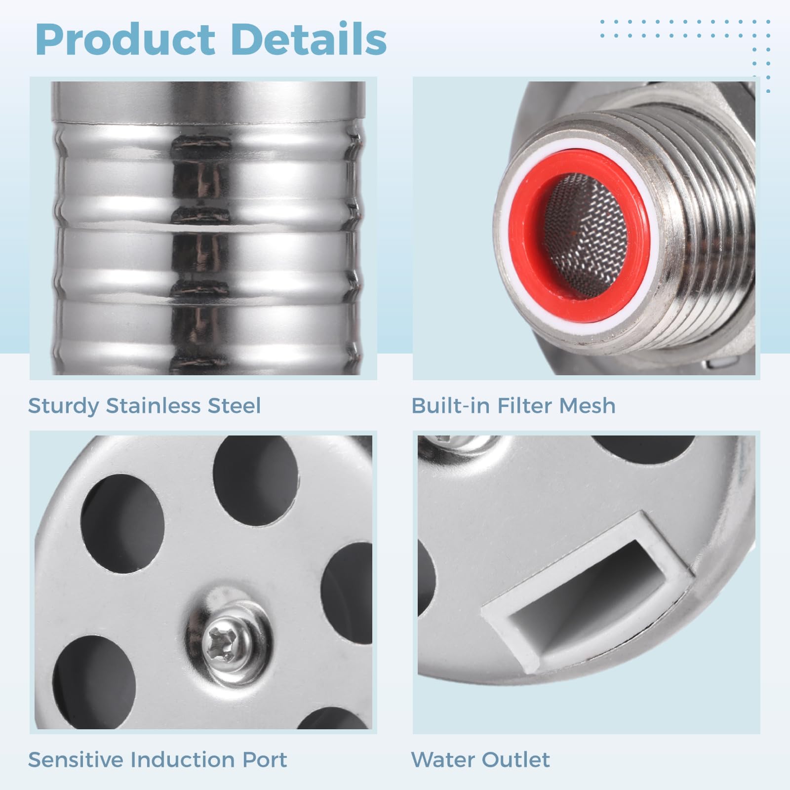 2 valvole a galleggiante per il controllo del livello dell'acqua, da 1/2" a 3/4", completamente automatico, in acciaio inox, mini valvola a sfera galleggiante per serbatoi d'acqua, cucine, torri