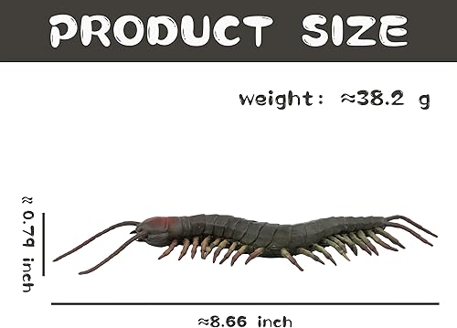 Miniatura 3 de Figura de reptil, juguete de goma suave, animales tropicales de la selva con ciempiés, juguete súper elástico TPR para niños, perfecto para regalos,