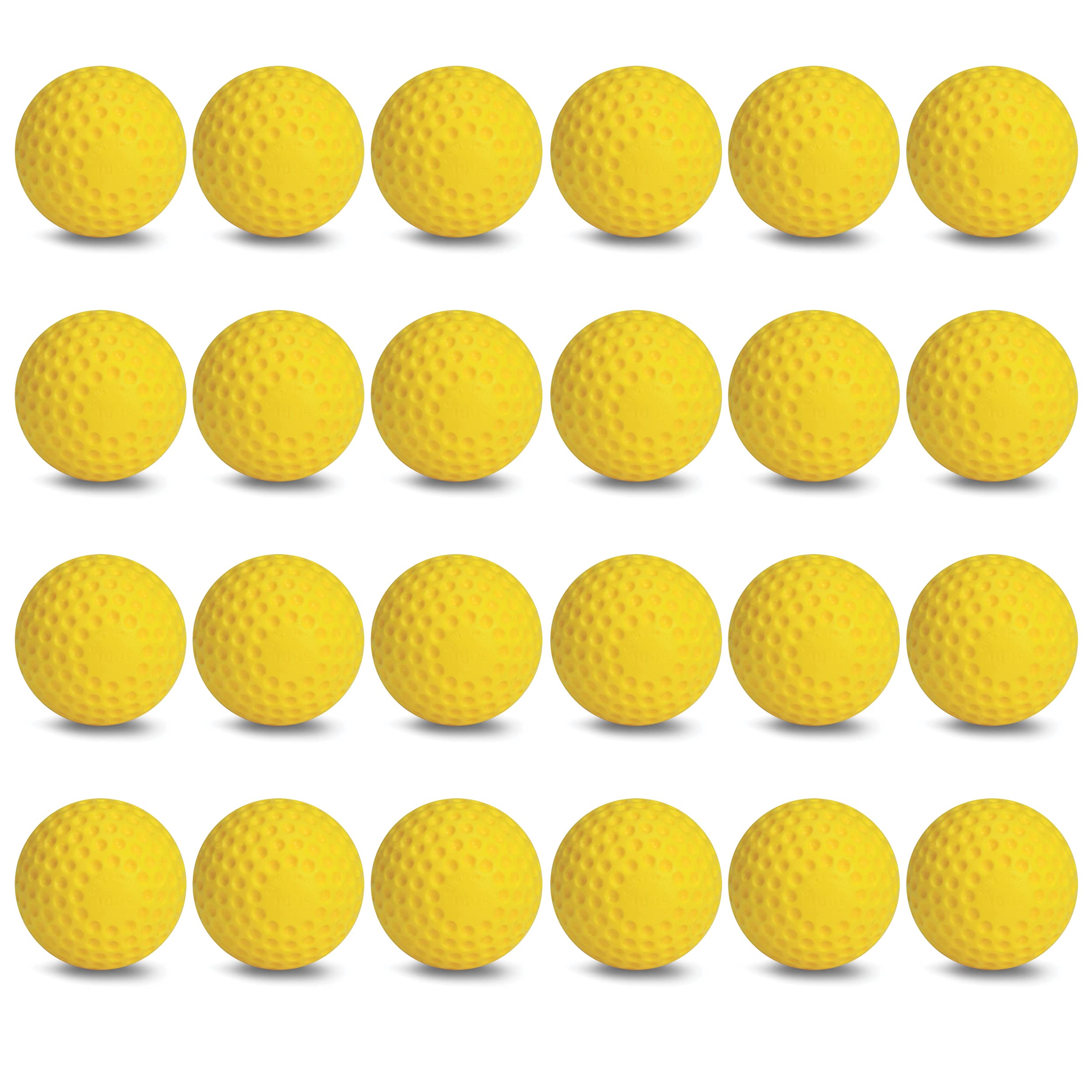 Jugs Sting-Free Dimpled Baseballs, Yellow (2 Dozen)