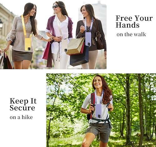 Miniatura 5 de VooDirop Funda compatible con iPhone 15 Pro Max con cordón, funda cruzada para iPhone con correa ajustable a prueba de golpes, protección contra