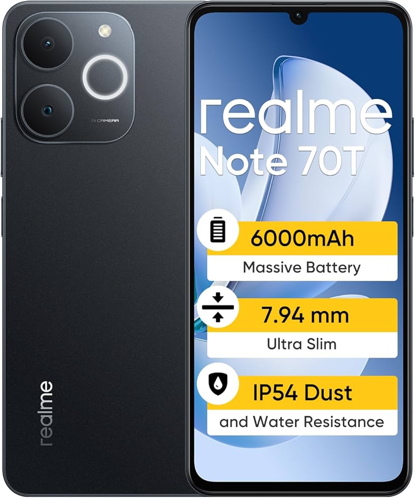 realme Note 70T Smartphone Móvil 4+64GB, Batería de Gran