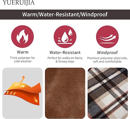 Miniatura 4 de Abrigo de invierno para perro, chaqueta para perro, chaqueta de franela, impermeable, resistente al viento, ropa cálida para perro, abrigo de estilo