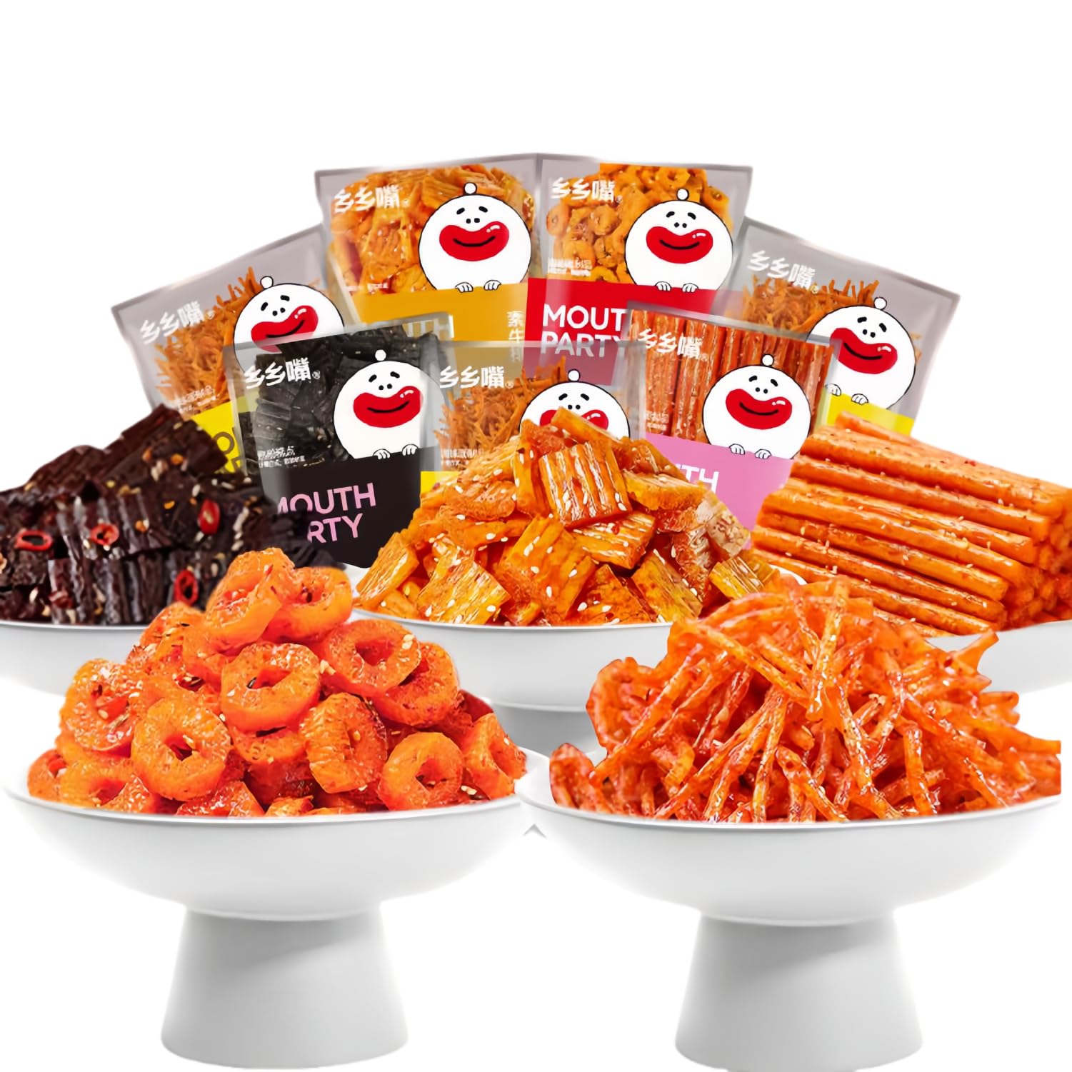 Latioa Spicy Strips Snacks Asiáticos Tiras Picantes 18g x 5 Paquetes