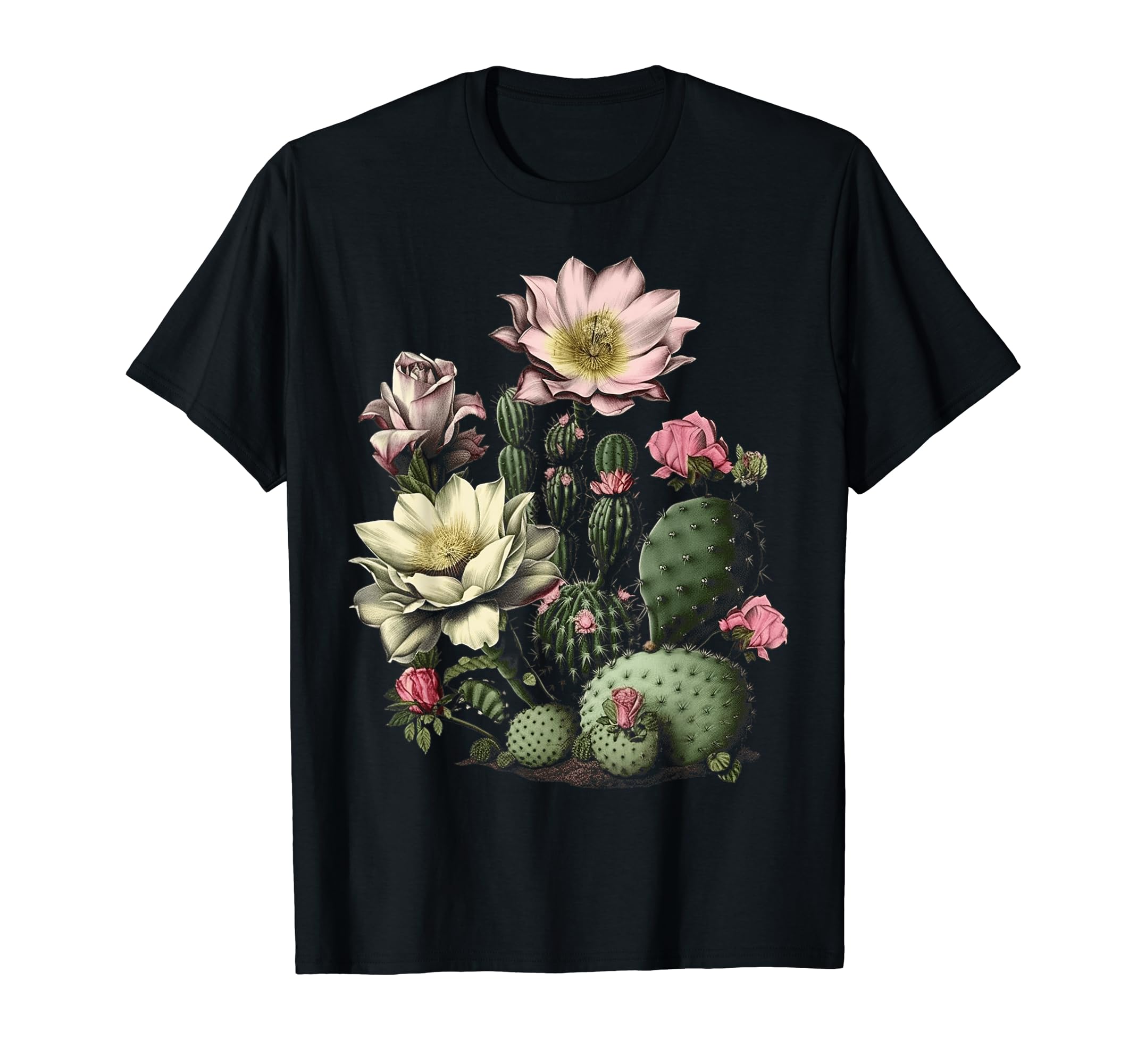 Cactus Succulent Plant Retro Cacti Botany Botanical Graphic T-ShirtOEKO-TEX STANDARD 100