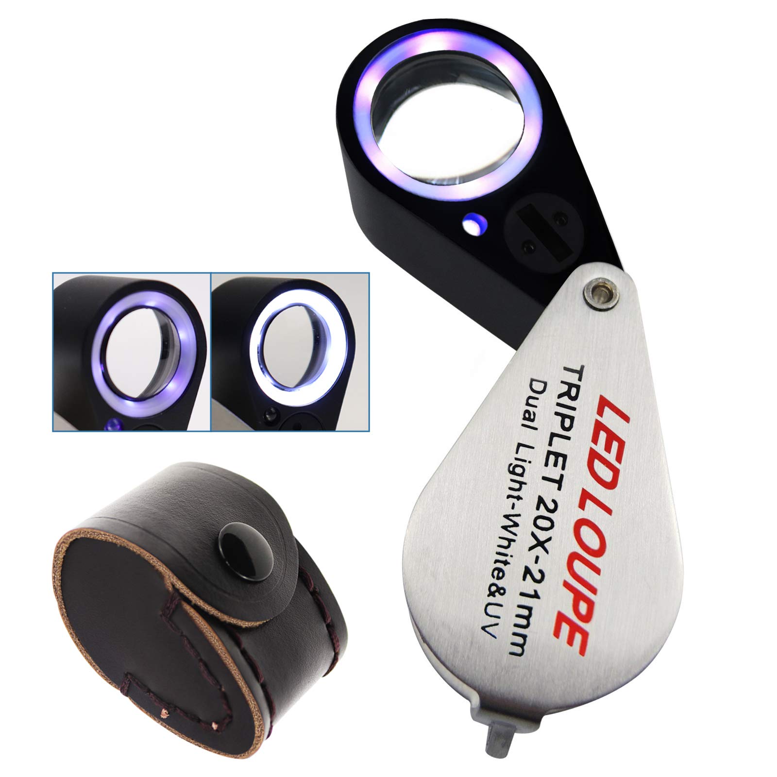 Amazon.co.jp: TEKCOPLUS ルーペ21 mm Tripletレンズ20 x拡大鏡倍率LED