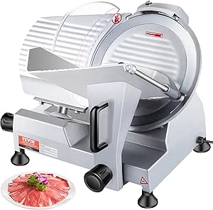 VEVOR Commercial Meat Slicer, 320W Electric Deli Food Slicer, 12-inch Carbon Steel Blade