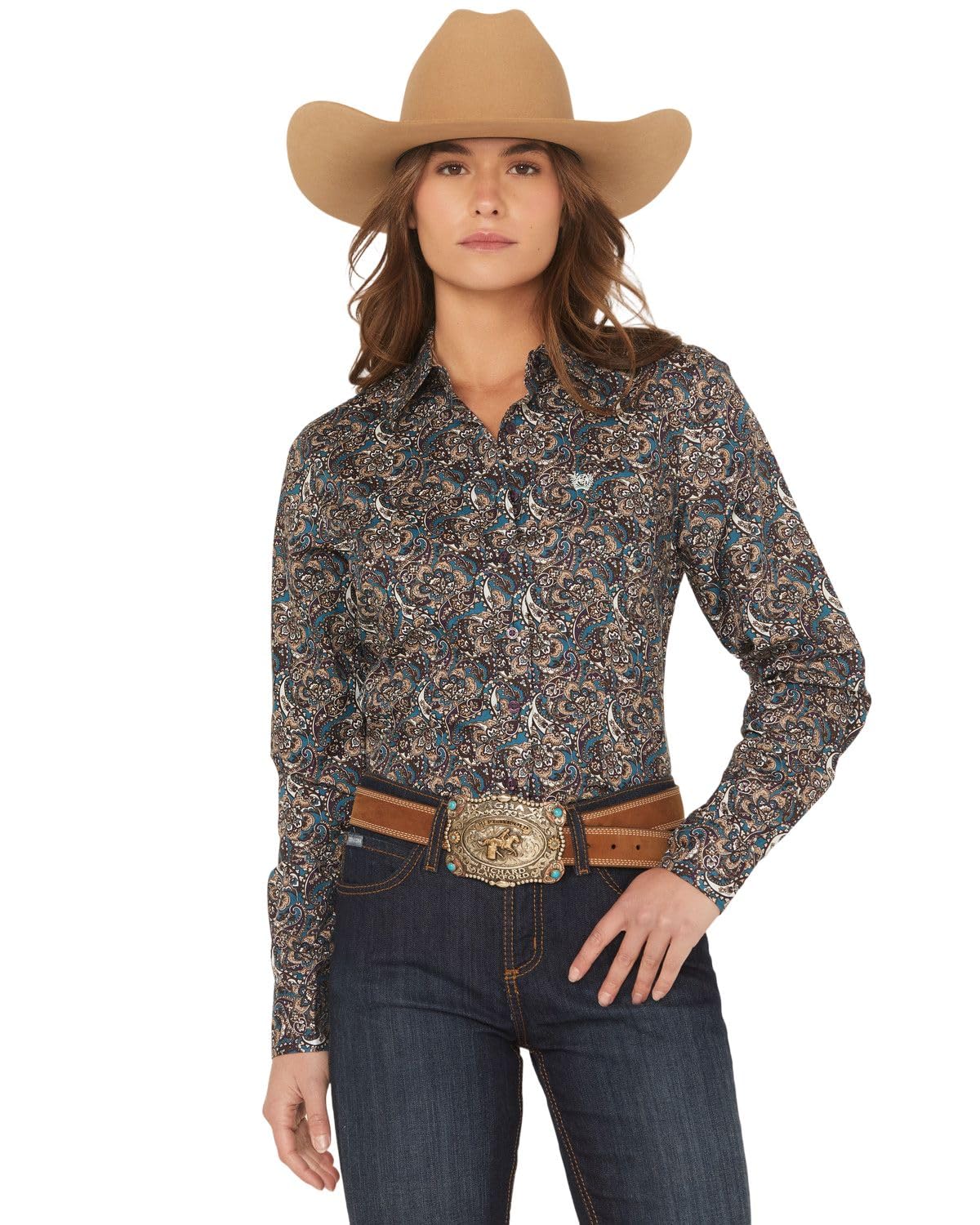 Cinch Women's Paisley Print Button Shirt