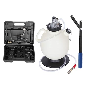 Manual Oil Transfer Pump, Manual Transmission Fluid Pump Professional Automatic with 15pcs Adapters for Oil Filling for Transmission System