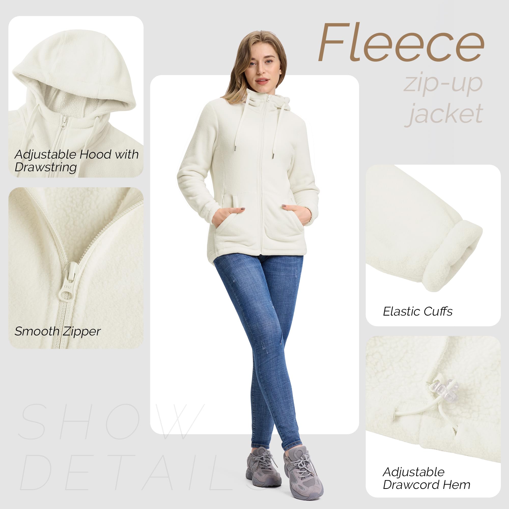 Outdoor Ventures Giacca in pile da donna