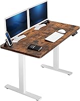 Vista 53 de VIVO DESK-KIT-1B7N-36 - Escritorio eléctrico de pie rústico de 71 x 36 pulgadas, ajuste de altura de memoria, serie 1B, marco negro con parte