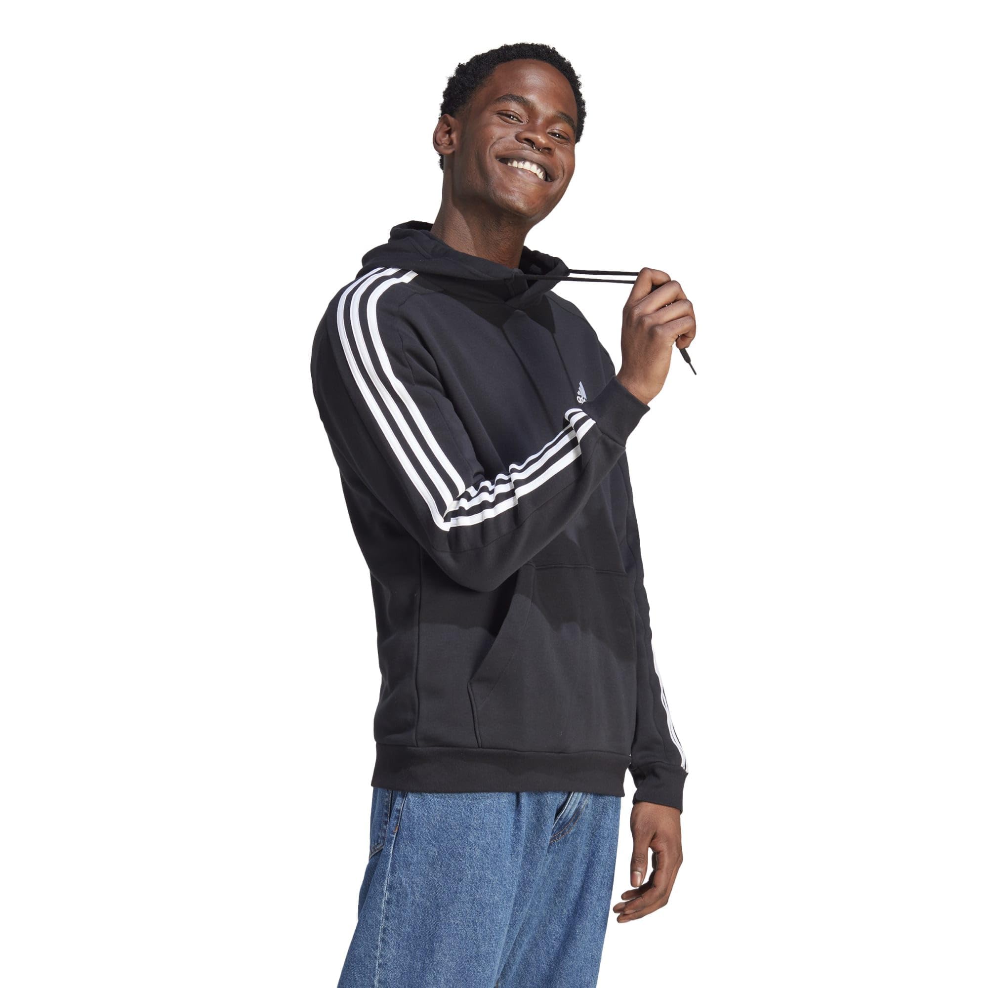 adidas mens Essentials Fleece 3-stripes Hoodie