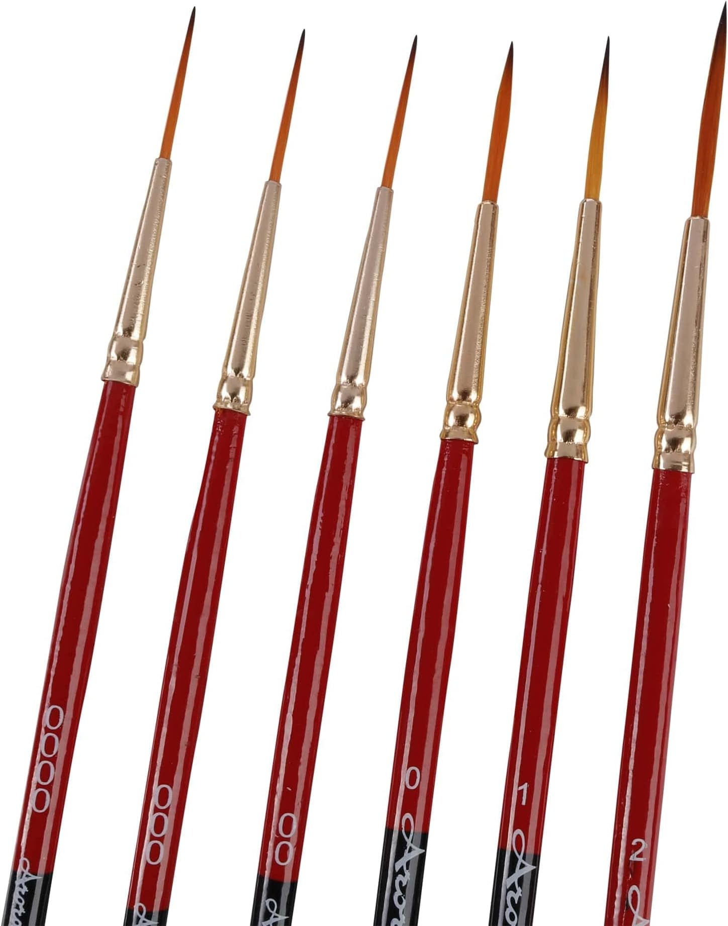 Synthetic Detail and Script Liner Paintbrush Set of 6 Pc for Modern Art, Idol Painting