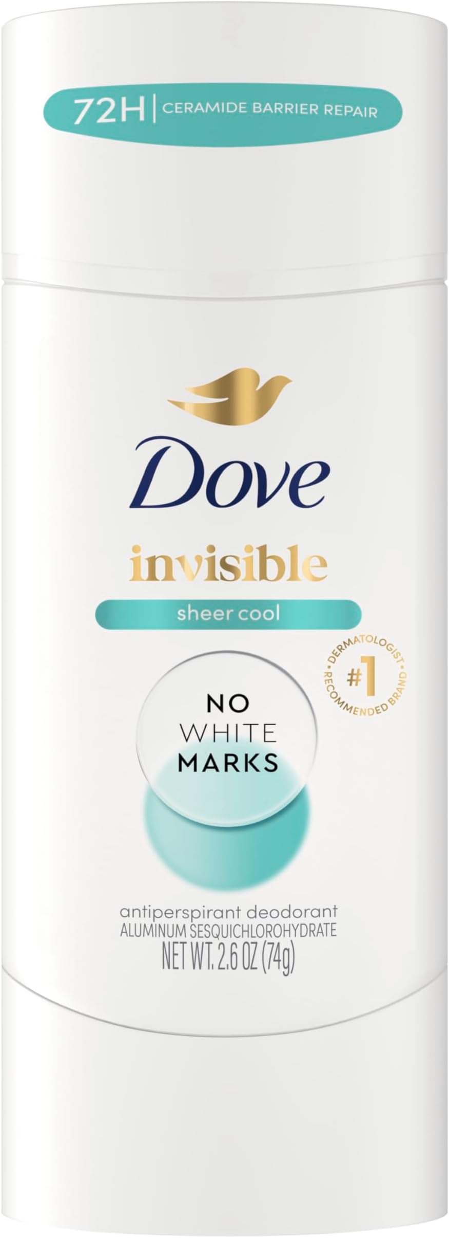 Advanced Care Antiperspirant Deodorant Stick Sheer Cool for Soft, Resilient Skin, with 72-Hour Sweat & Odor Protection, 2.6 oz