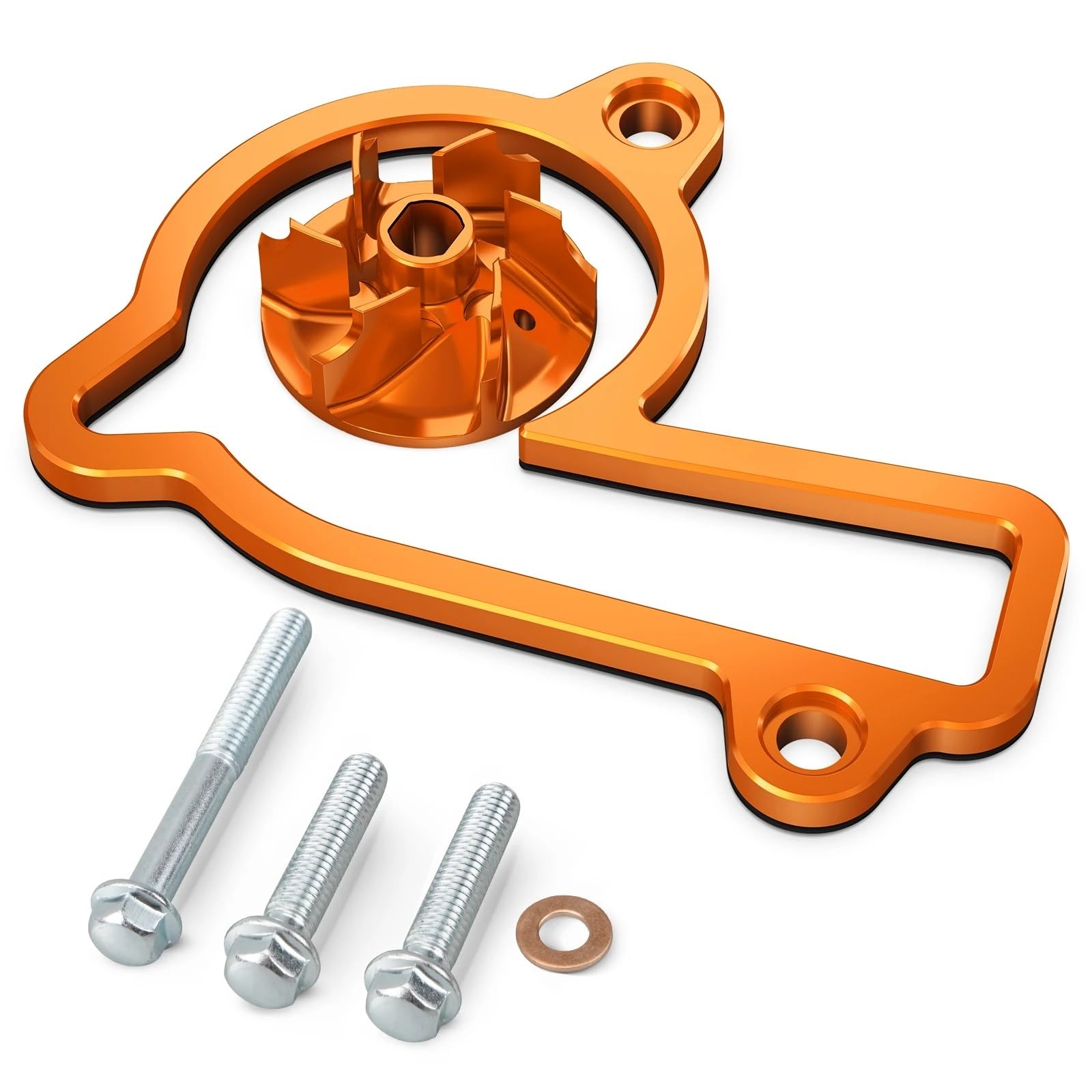 "Części motocyklowe Zespół pompy " Do FC 250 FC 350 FX 350 FE 350 2023-2024 SXF 450 Element dystansowy wirnika chłodnicy pompy wodnej(Orange)