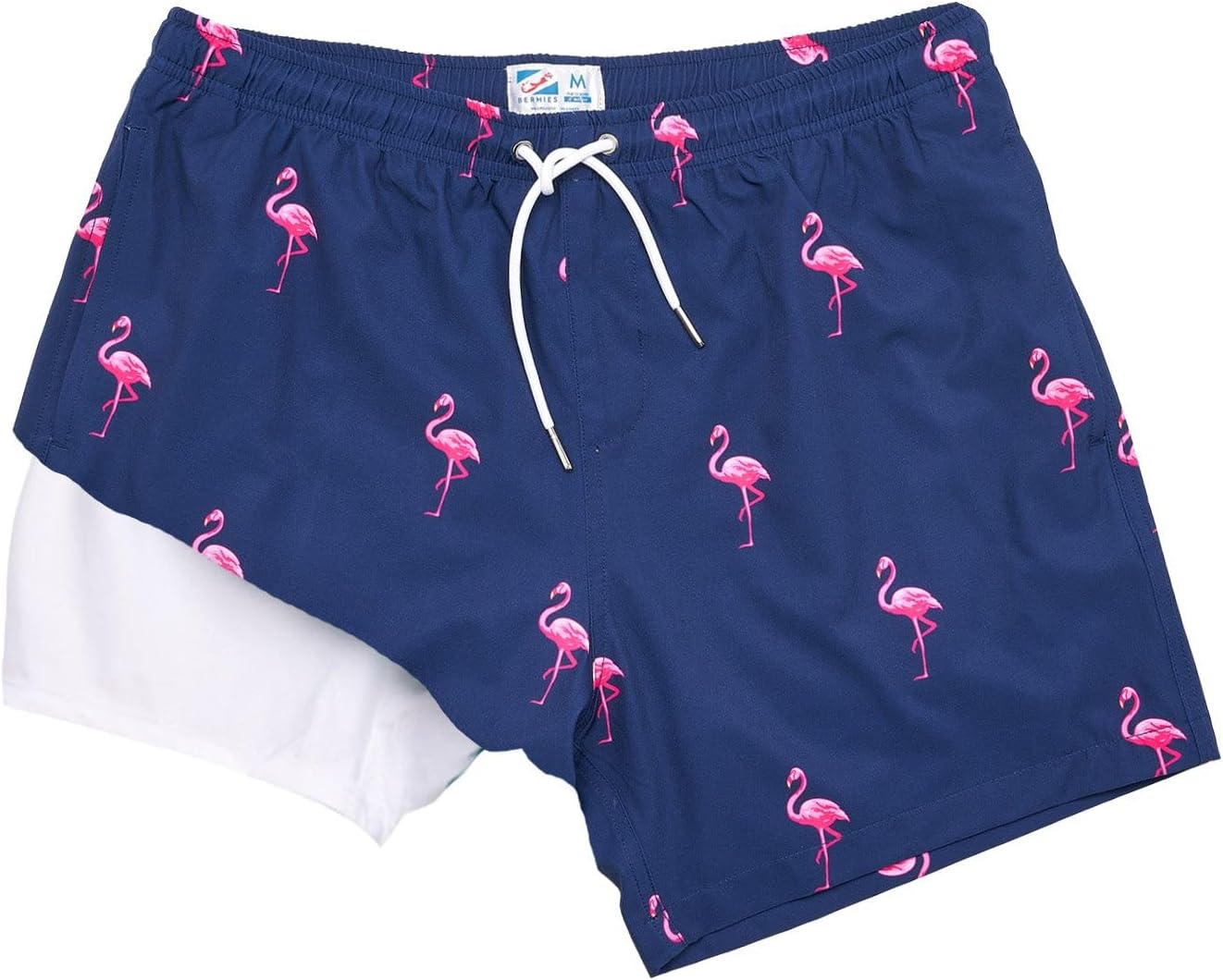 BERMIES Men’s Swim Trunks with Compression Liner - 5.5” Inseam, Quick-Dry, 4-Way Stretch, UPF 50+, Eco-Friendly Fabric