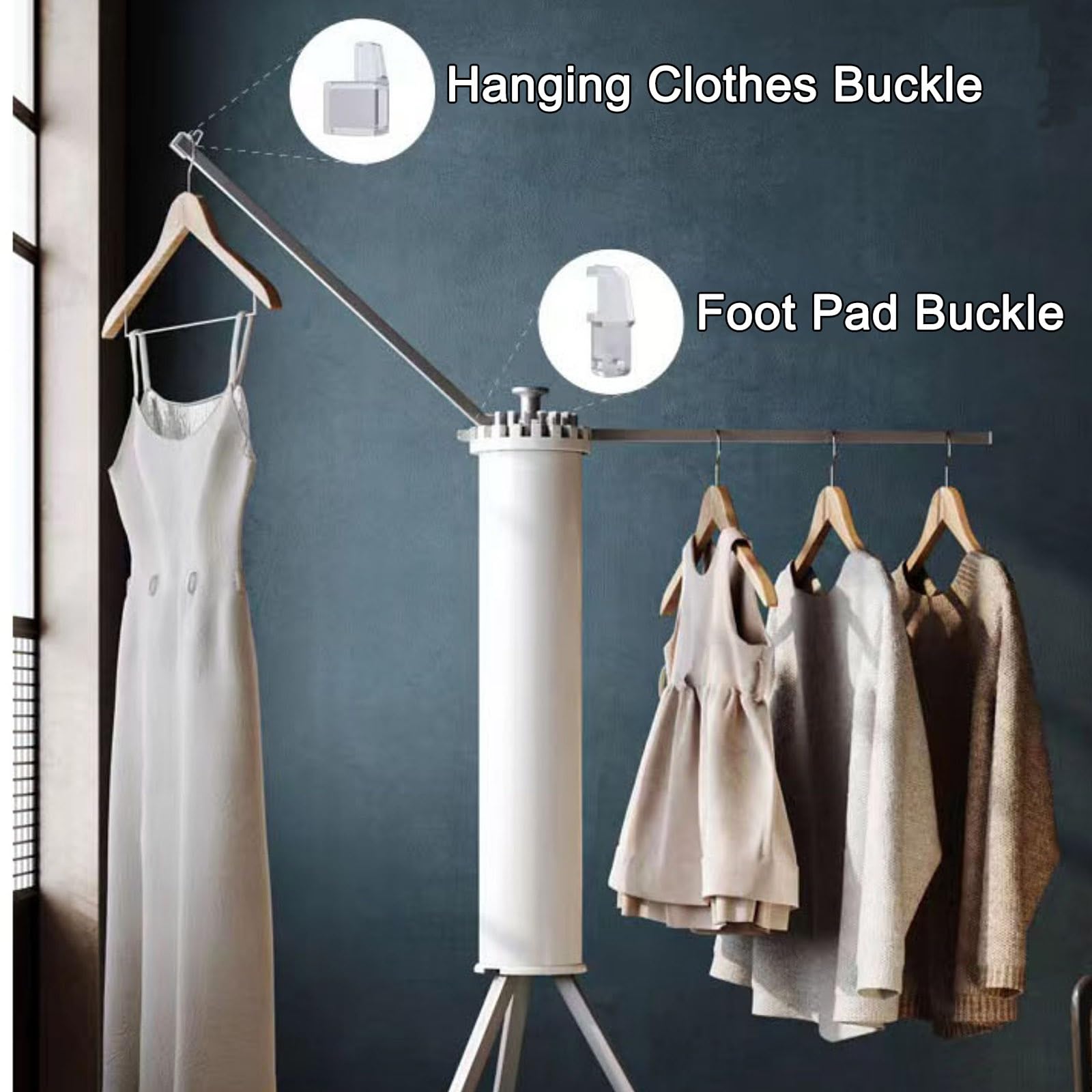 Appendiabiti pieghevole – Organizer portatile in alluminio per camera da letto, bagno, soggiorno, viaggi e dormitorio