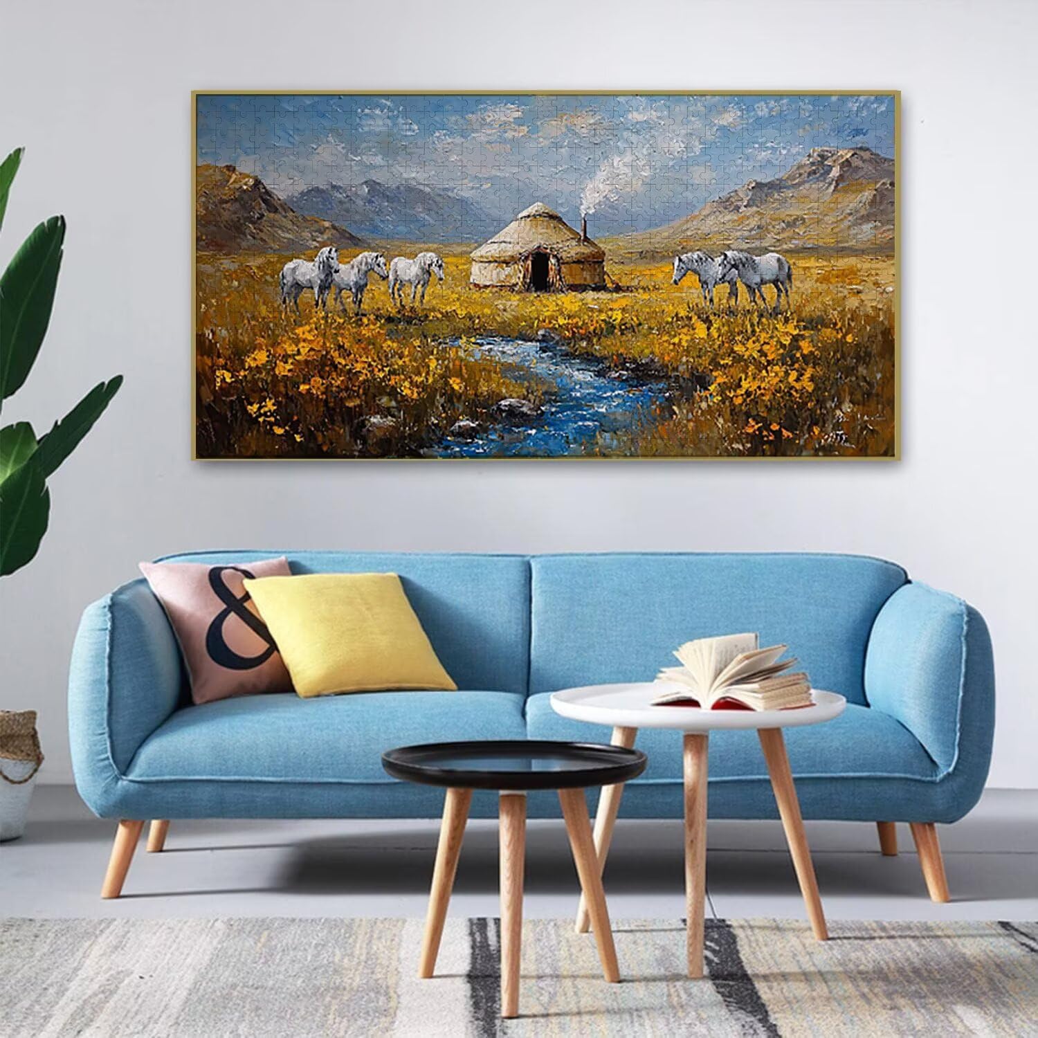 Puzzle 1692 Puzzle Erwachsene, EIN Herausforderndes Rätsel, Puzzles-Geschenk 179x31cm, Puzzlespiele für Die Ganze Familie, Geschenke für Frauen, Geschenke für Männer, Thema: Mongolische Wiese j-704