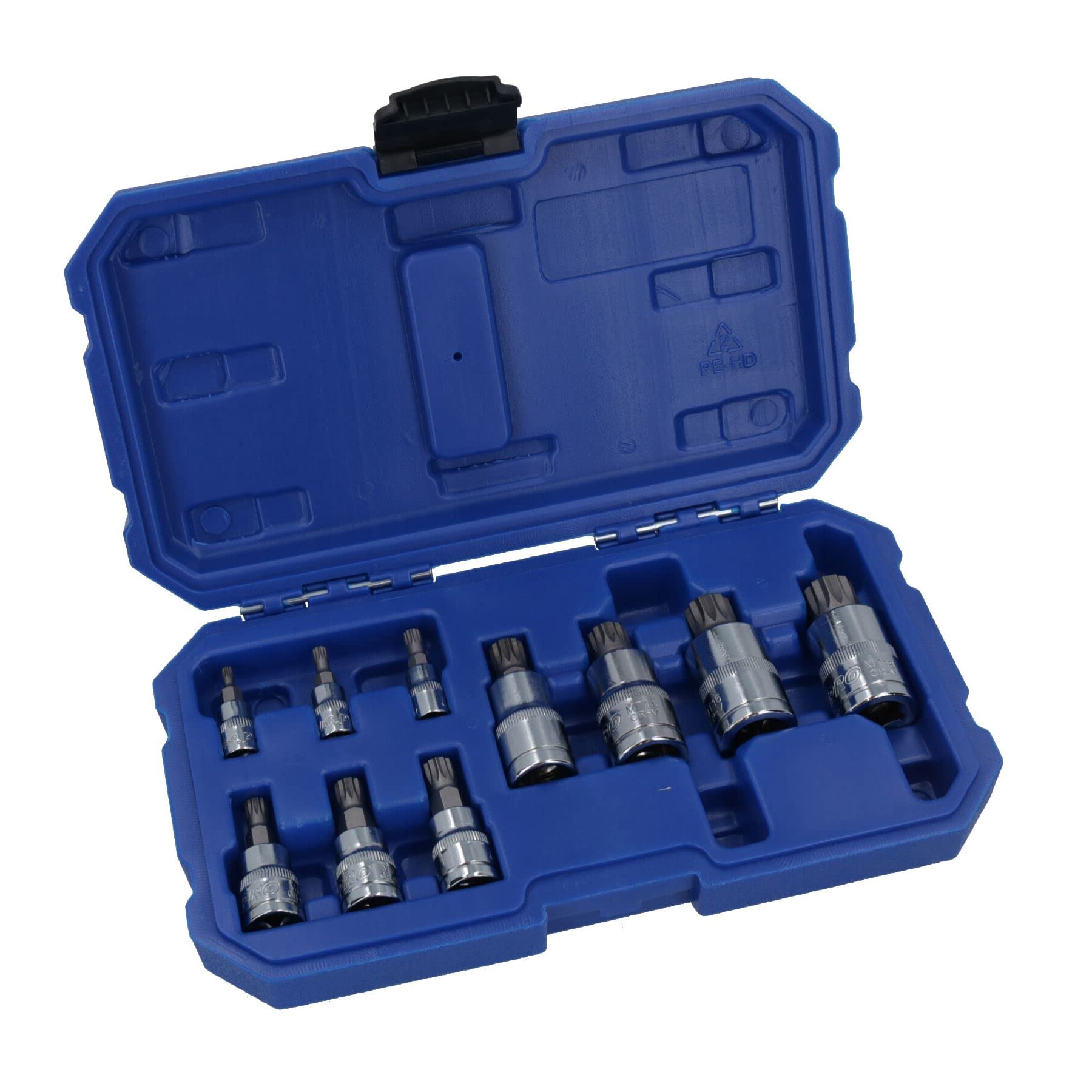 Douilles Carrées cannelées M4-M18 transmission de force maximale sur carrés 1/4 3/8 1/2