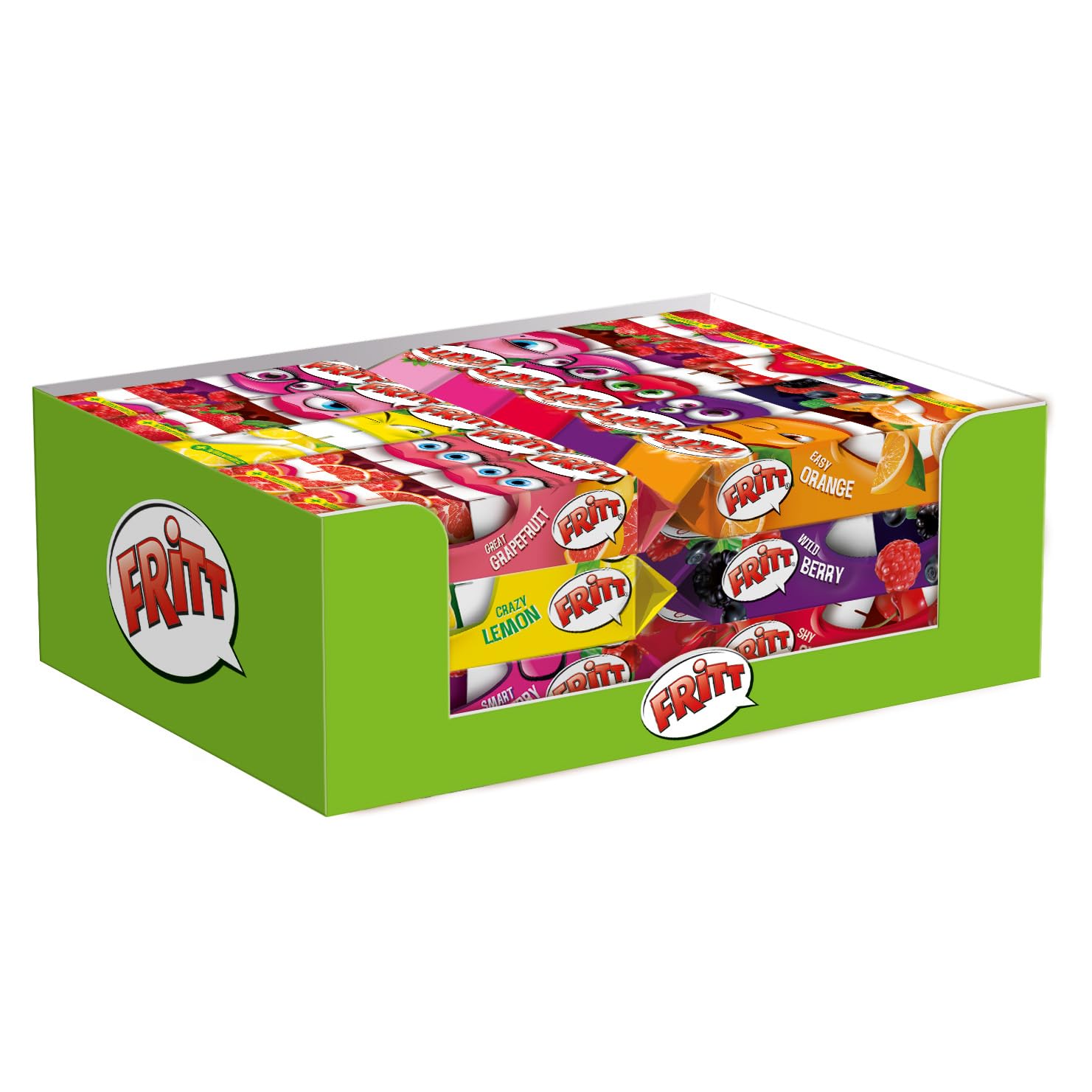 Fritt Frucht 30 x 70 g Kaubonbon-Streifen mit Vitamin C, en 7 leckeren & fruchtigen Geschmacksrichtungen