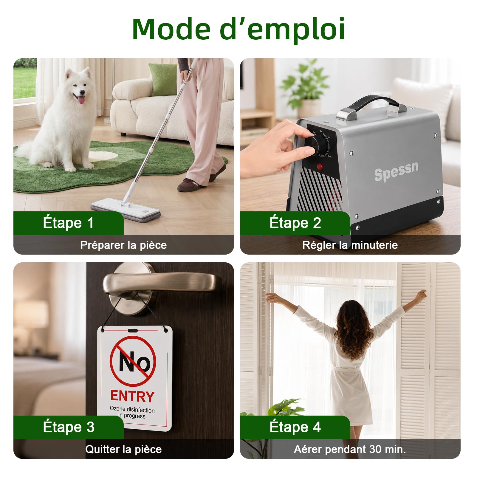 Générateur d’Ozone 60000 mg/h, jusqu’à 300 m²