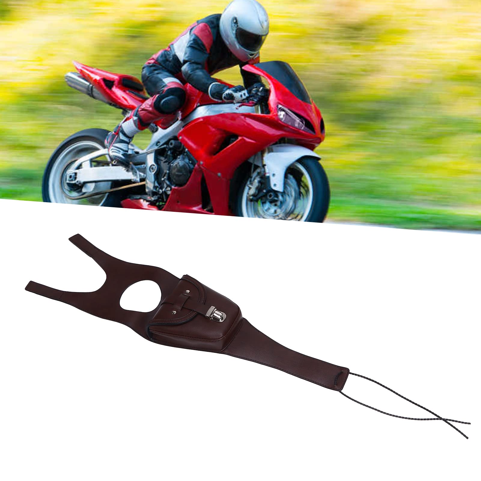 Universeller Motorrad Öltank -Tasche, Künstliche Leder -Handy -Brieftasche und Lagerung, Kraftstofftank -Satteltaschen -Gepäckpackpackpacktasche. (Dunkelbraun)