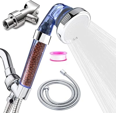 Shower Heads High Pressure 3 Settings Detachable Handheld Showerhead with Long Hose and Bracket for Dry Skin and Hair
