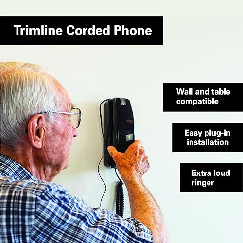 Miniatura 4 de Teléfonos Land Line para el hogar - Teléfono con botón grande con cable y fácil de usar para oficina en casa, personas mayores y teléfono de casa