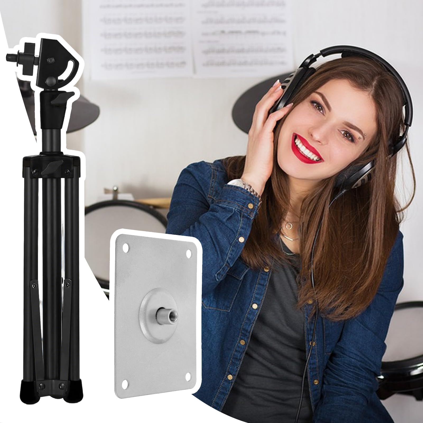Übungsständer für Trommel Leise, Tragbar, Verstellbar und Ergonomisch | Geräuschfreier Snare Halter Für jugendliche Anfänger Schlagzeuger Schüler Band Reise Camping Outdoor Schule Zuhause Üben Ind