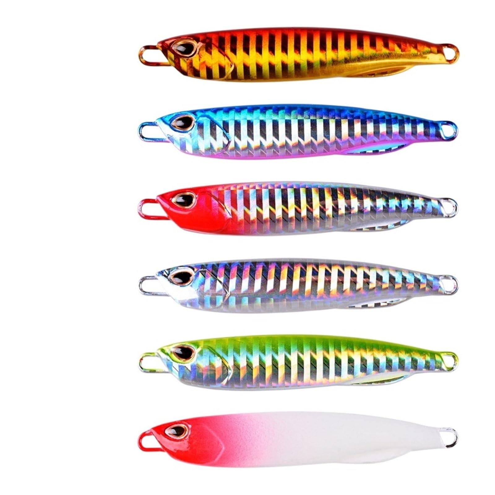 INEOUT 6 Pièces/Ensemble Leurres De Pêche Lot Appât 50g 60g Leurre De Pêche Métal Spinner Cuillère Poisson Appât Gabarits Matériel De Pêche Pesca Bar Thon Truite