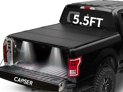 CAPSER 5.5FT Hard Tri-Fold F150 Tonneau Cover Fits for 2015-2025 Ford F150 67Inch Truck Bed(incl.F150 Lightning)