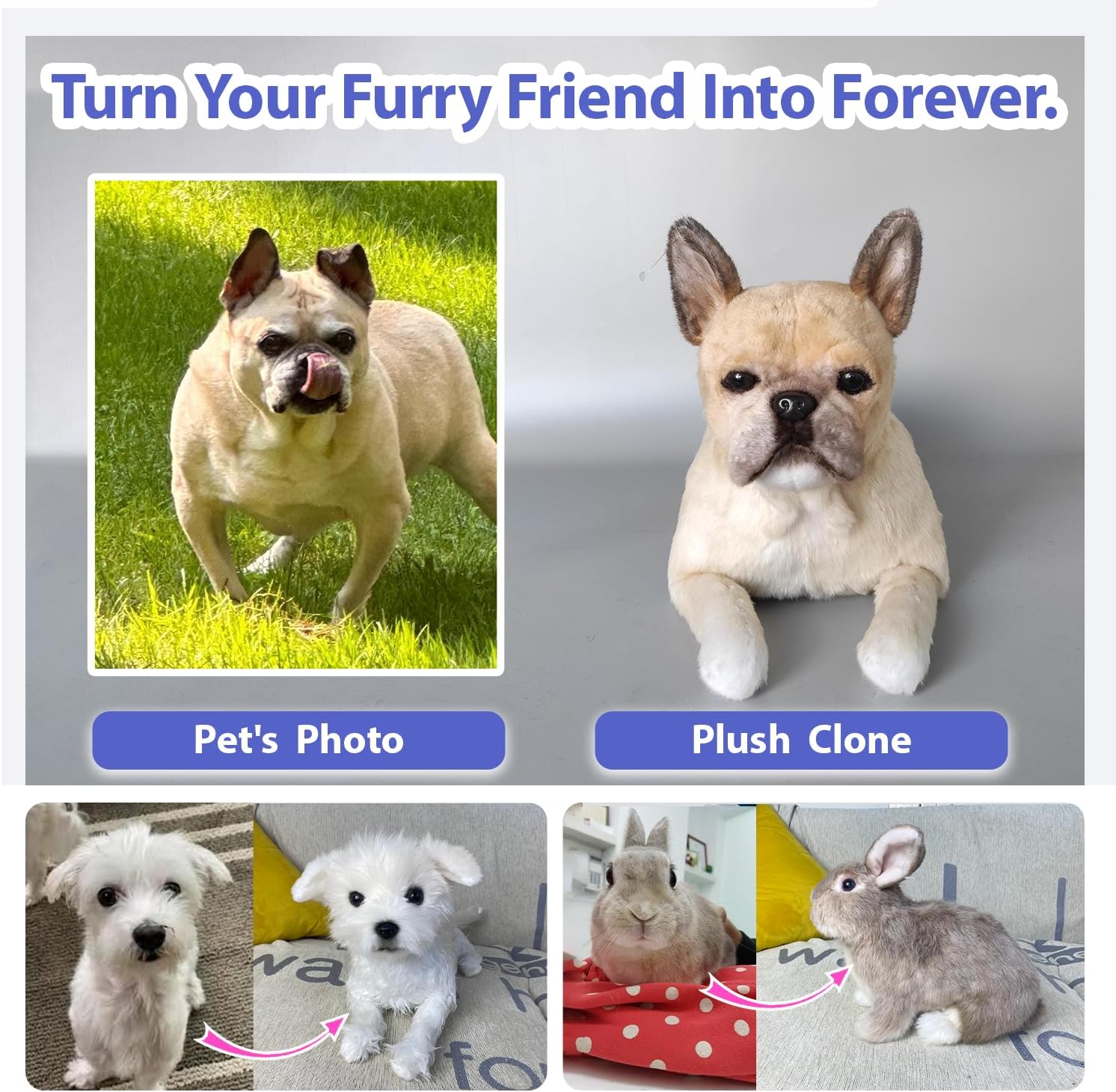 Custom Pet Plush Clone (Sphinx Lying)